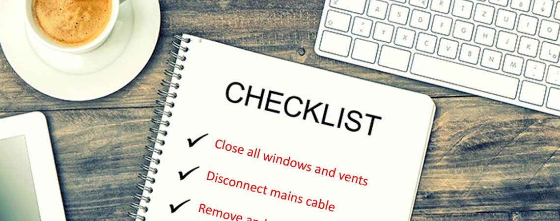 Campervan drive away checklist